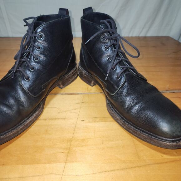 Rag & Bone Black Leather Lace Up Boots - Size 12 - Picture 5 of 13